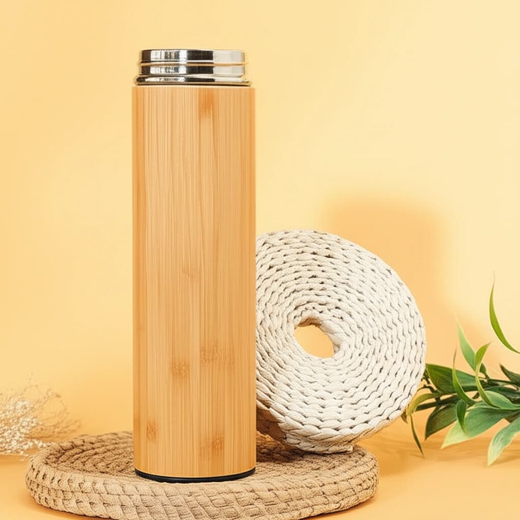 The Sustainable Hydration Bottle: Bamboo & Stainless Steel (500ml) alternate image